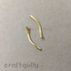 Metal Beads 25mm - Designer #6 - Tube Twisted - Golden Finish - Pack of 2