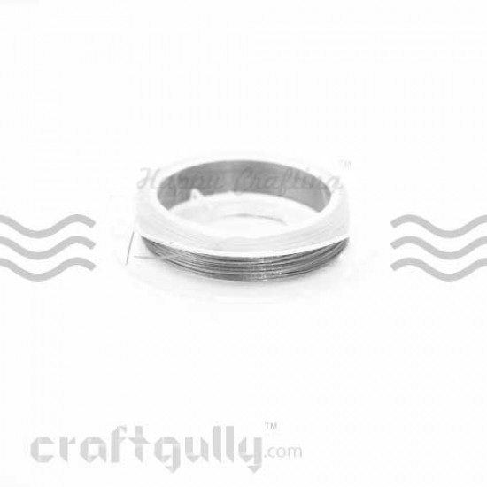 Craft Wire - Tiger Tail 0.38mm - Old Silver - 9m