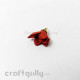 Charms 25mm - Velveteen - Flower - Terracotta Colour - Pack of 1 Charms 25mm - Velveteen - Flower - Terracotta Colour - Pack of 1
