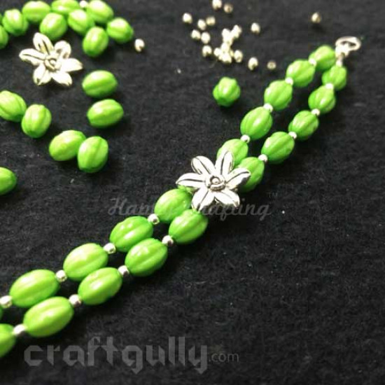 Acrylic Beads 12mm Spacer - Flower #2 - 2 String - Pack of 4