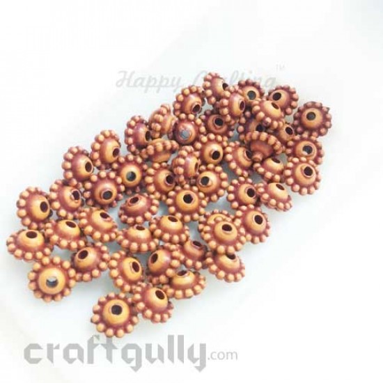 Acrylic Beads 5mm Spacers - Rondelle - Terracotta Finish #1 - Pack of 50
