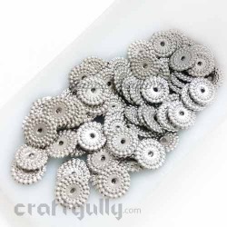Tibetan Style WHOLESALE Double Sided Flower Bead Caps, 7mm long, silve –  Swoon & Shimmer