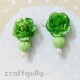 Resin Rose 24mm - Dual Tone Green - Pack of 1