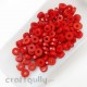 Acrylic Beads 2mm - Flat Disc - Red - Pack of 30