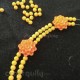 Acrylic Beads 20mm Spacer - 2 String Flower #7 - Dark Green - 1 Pcs