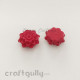 Acrylic Beads 20mm Spacer - 2 String Flower #7 - Red - 1 Pcs