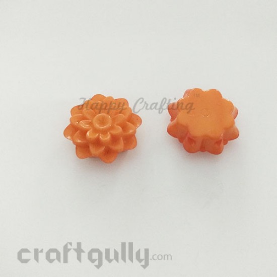 Acrylic Beads 20mm Spacer - 2 String Flower #7 - G. Yellow - 1 Pcs