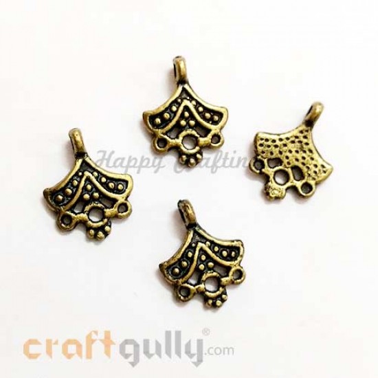 Acrylic Charms 18mm - Design #1 - Bronze Finish - 50 Charms