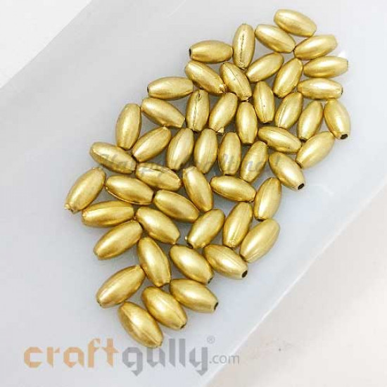 Acrylic Beads 8mm - Pipe - Antique Golden - Pack of 50