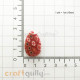 Glass Beads 24mm Drop Millefiori #6 - Red & Ass. Flowers - 1Pcs