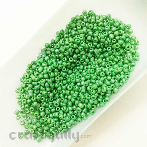 2.5mm Glass Seed Beads In Pearl Green Color. Buy Online. COD. Low Prices Free Shipping