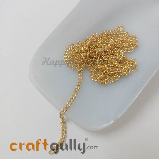 Chains - Round Flat 2.5mm - Golden Finish - 32 Inches