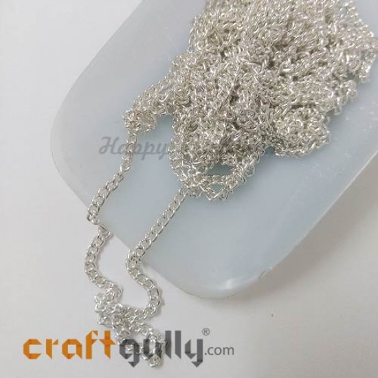 Chains - Round Flat 2mm - Silver Finish - 33 Inches
