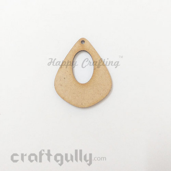 Earring Base MDF - 42mm Drop - Pack of 6