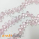Glass Beads 9mm Drop - Transparent Baby Pink - 20 Beads
