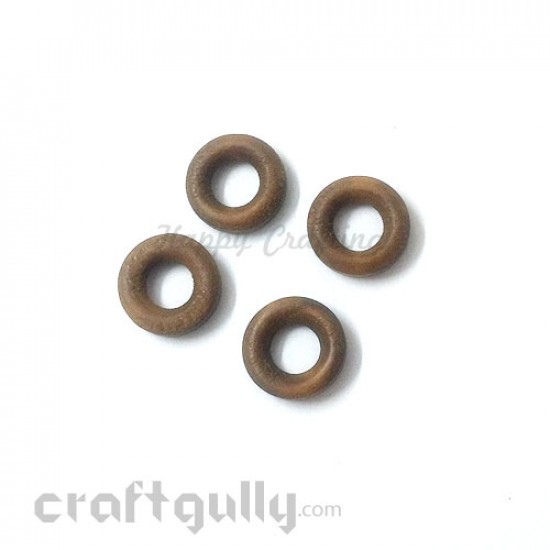 Earring Base Wooden - 23mm Ring #6 - 4 Rings