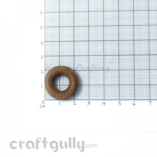 Earring / Pendant Base Wooden - 23mm Ring #6 - 4 Rings