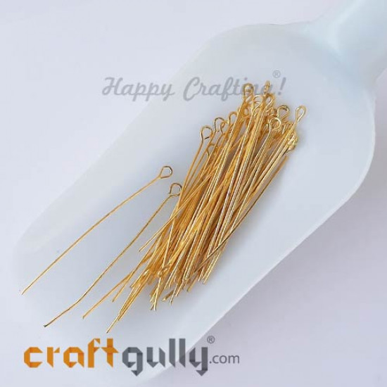 Eye Pins 50mm - Golden Finish - 10gms