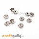 Bead Caps 6.5mm - German Silver Design #2 - Silver - Pack of 10