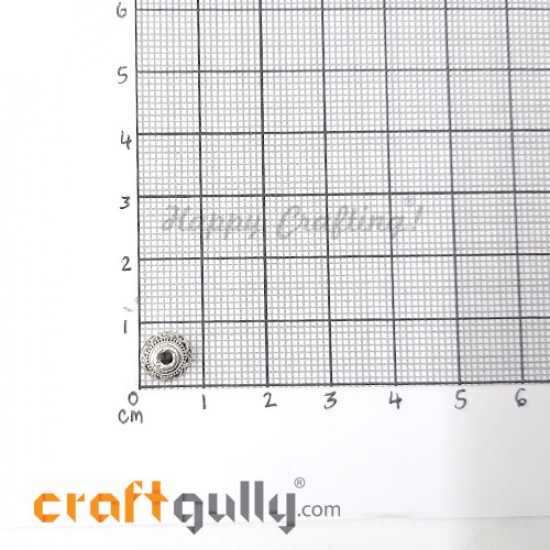 Bead Caps 6.5mm - German Silver Design #2 - Silver - Pack of 10 Bead Caps 6.5mm - German Silver Design #2 - Silver - Pack of 10