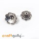 Bead Caps 14mm German Silver Design #6 - Silver - Pack of 2 Bead Caps 14mm German Silver Design #6 - Silver - Pack of 2