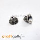 Bead Caps 13mm German Silver Design #7 - Silver - Pack of 2