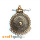 Pendant #1 - 62mm - Antique Golden - Pack of 1