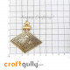 Pendant #2 - 55mm - Antique Golden - Pack of 1