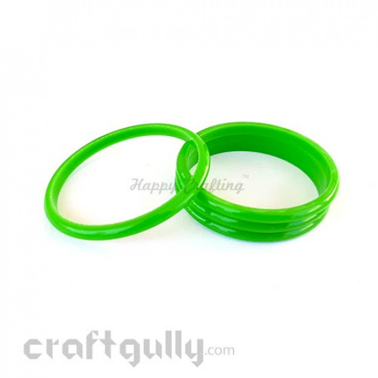 Acrylic Bangles 2.4 - 5mm - Leaf Green - Pack of 4