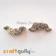 German Silver Beads 8mm - Motif #2 - Silver Finish - 2 Beads