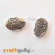 German Silver Beads 14mm - Design #11 - Silver Finish - 2 Beads