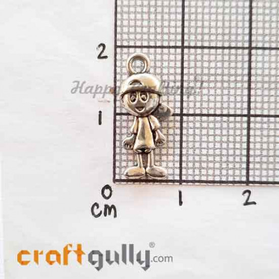 Charms 19mm - German Silver Girl - Silver Finish - Pack of 1