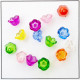 Bead Caps 9mm Acrylic - Flower #2 - Trans. Assorted - Pack of 30