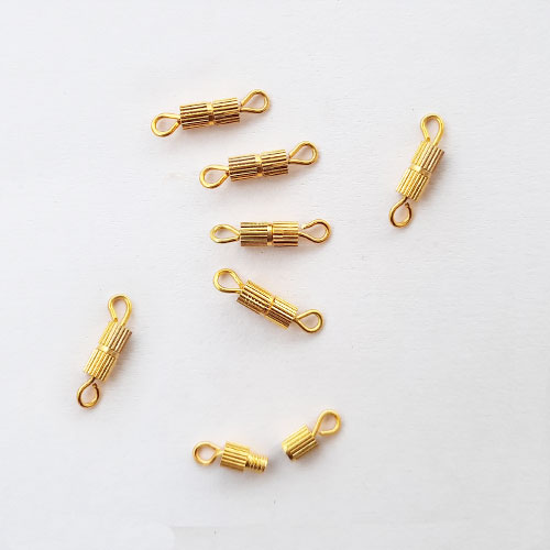 Screw Clasps 14mm - Golden Finish - Pack of 5