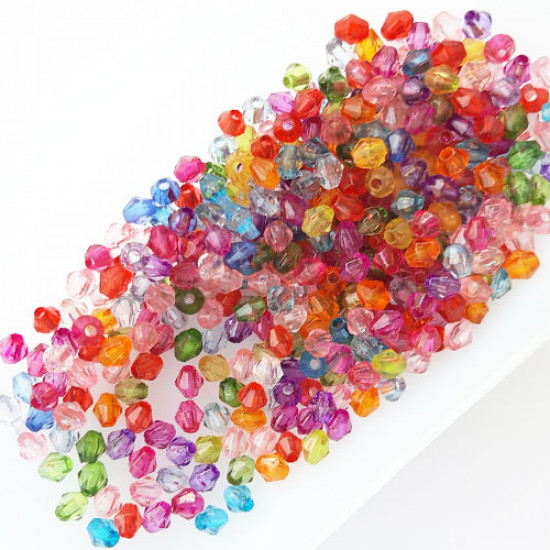 Spacer Beads 4mm - Acrylic Assorted #3 - 10gms