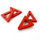 Connectors #80 MDF - 21mm Triangle - Red - Pack of 4