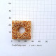 Metal Beads 26mm - Designer #13 Square - Golden - 1 Bead