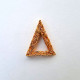 Metal Beads 30mm - Designer #14 Triangle - Golden - 1 Bead