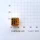 Metal Beads 11mm - Designer #15 Cube - Golden - 1 Bead