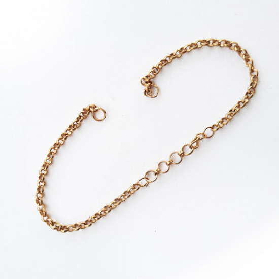 Bracelet Chains 4mm Round - Bronze 9inches - Pack of 1