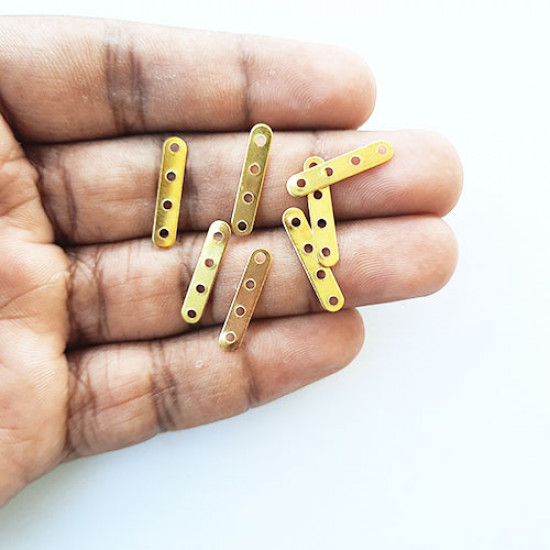Spacer Bars - Multi Strand 18mm - 4 Holes - Golden - Pack of 50 Spacer Bars - Multi Strand 18mm - 4 Holes - Golden - Pack of 50