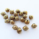 Acrylic Beads 12mm Bicone Design #19 - Antique Golden - 20 Beads