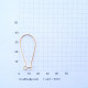 Earring Loops / Kidney Hooks 38mm - Golden Finish - 10 Pairs