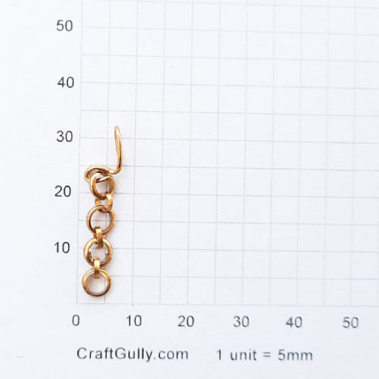 Extender Chain & Hook 30mm – Bronze Finish - 5 Sets