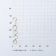 Extender Chain & Hook 38mm - White Silver Finish - 10 Sets