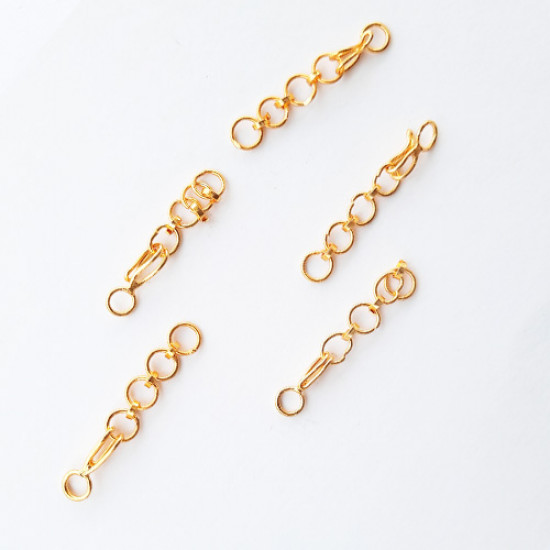 Extender Chain & Hook 38mm – Golden Finish - 10 Sets