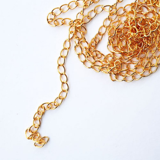 Chains - Oval 6mm - Golden Finish – 36inches