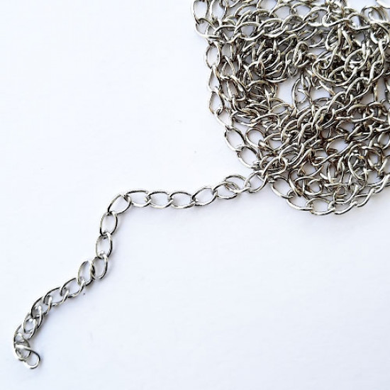 Chains - Oval 6mm - Silver Finish – 36inches