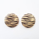 Earring Base 30mm - Wooden Round Printed #8 - Pack of 2