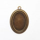 Pendant Blank #31 - 37mm Oval - Bronze Finish - Pack of 1